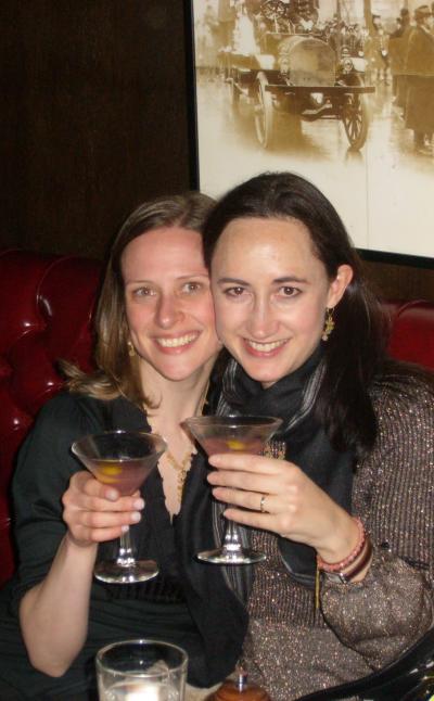 across town samantha was raising a glass of her own